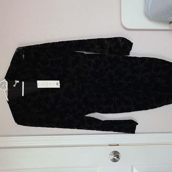 NWT Veronica Beard Velvet V Neck Plunging Lace Floral Print Slit Maxi Dress Gown - Picture 7 of 12